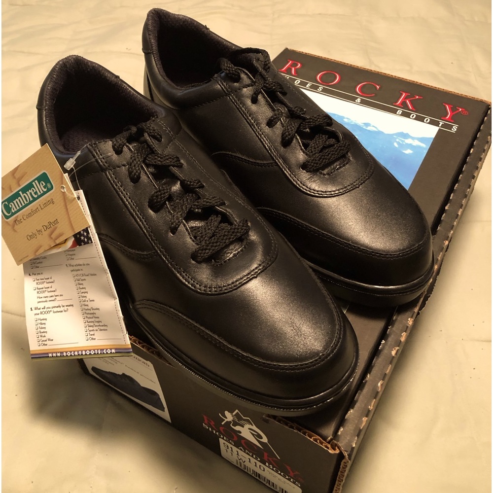 Mens Black Rocky 911 Series Athletic Oxford, Flat Sole-size 11 Wide. New in box.